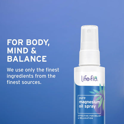 Life-flo Pure Magnesium Oil Spray – Zechstein Seabed Magnesium Chloride, 2oz