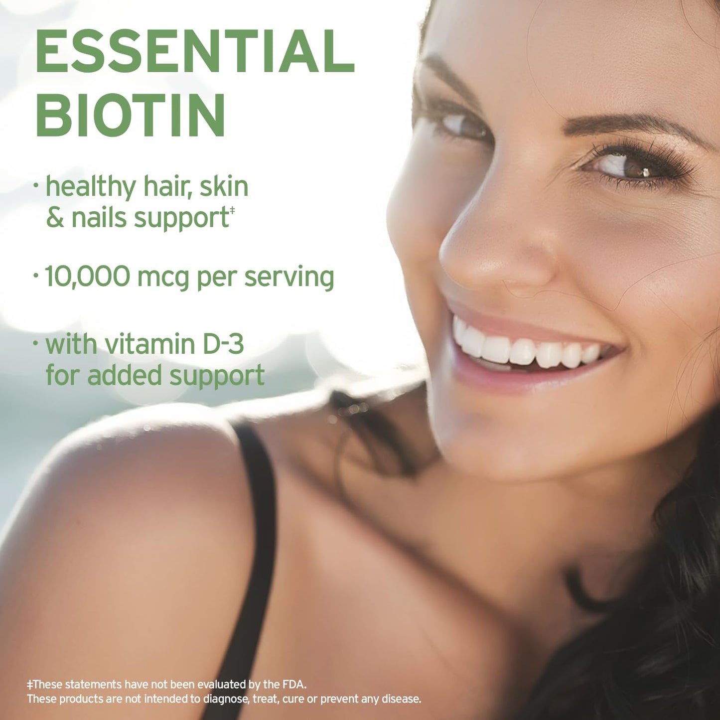Life-Flo Biotin Drops 10000mcg with Vitamin D3 – Hair, Skin & Nails Support (Vanilla, 2 oz)