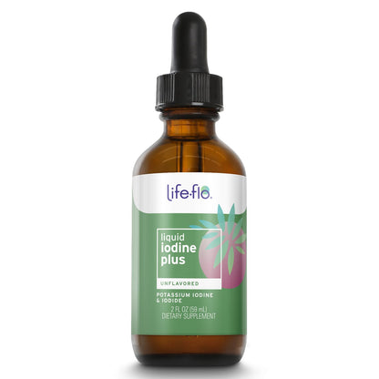 Life-flo Liquid Iodine Plus 150 mcg – Thyroid Support, Unflavored Drops, 2 fl oz