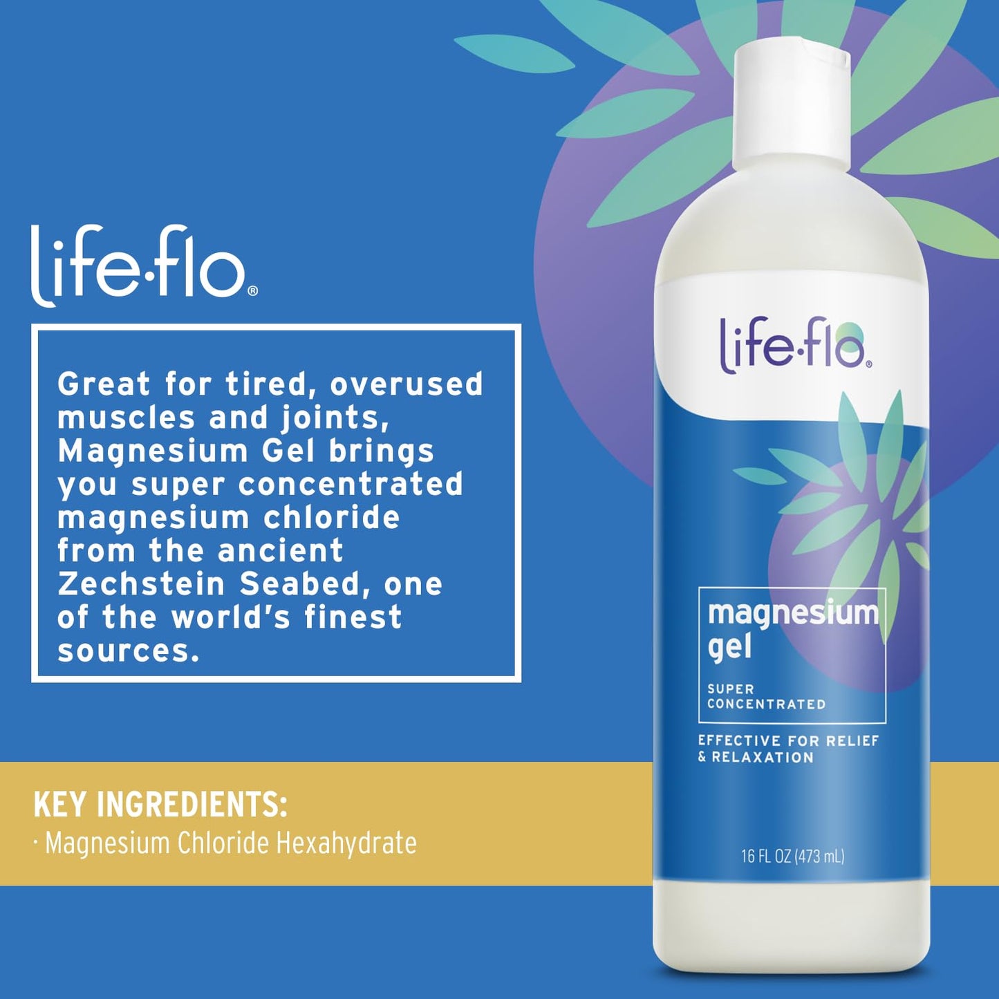 Life-flo Magnesium Gel – Zechstein Magnesium Chloride, 16 oz