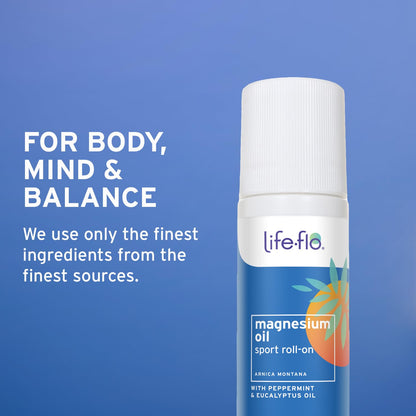 Life-Flo Magnesium Oil Sport Roll-On – Magnesium Roll-On for Adults & Kids, 3 fl oz