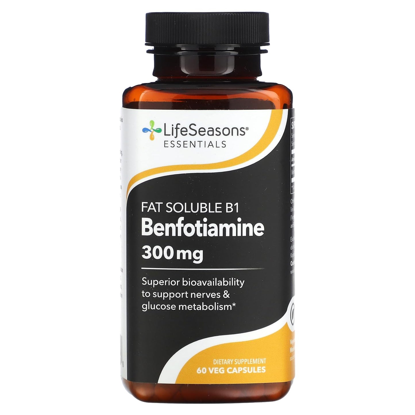 LifeSeasons Essentials Benfotiamine – Fat-Soluble B1 (60 Capsules) – Supports Circulation, Vision & Memory