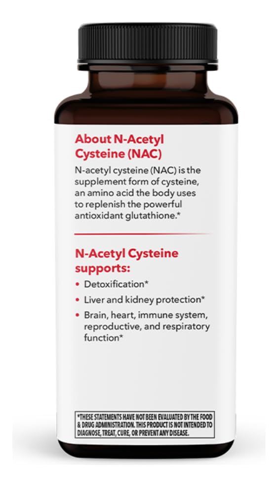 LifeSeasons NAC – N-Acetyl Cysteine for Brain, Liver, Heart & Immunity | 60 Caps