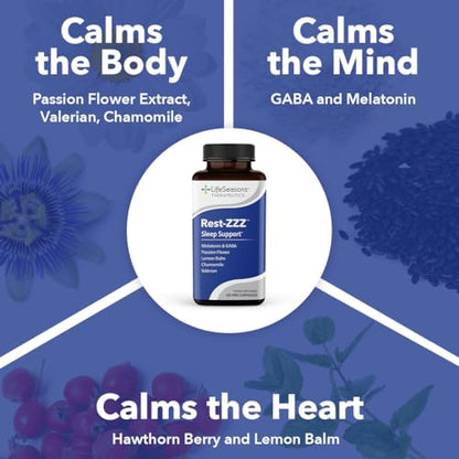 LifeSeasons Rest-ZZZ – Natural Sleep Support (60 Capsules)