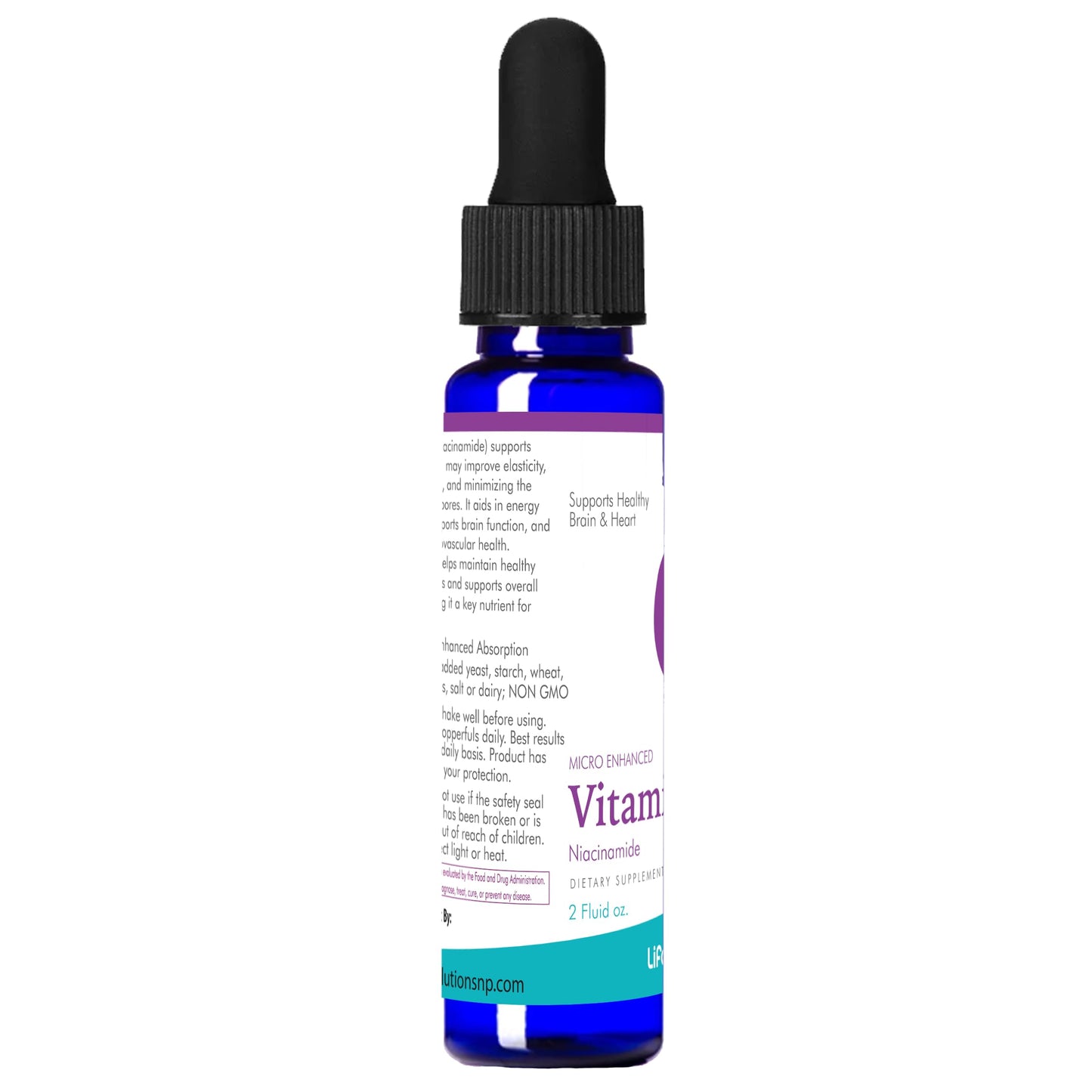 Life Solutions Vitamin B3 Niacinamide 2oz Dropper - Skin Health & Vitality