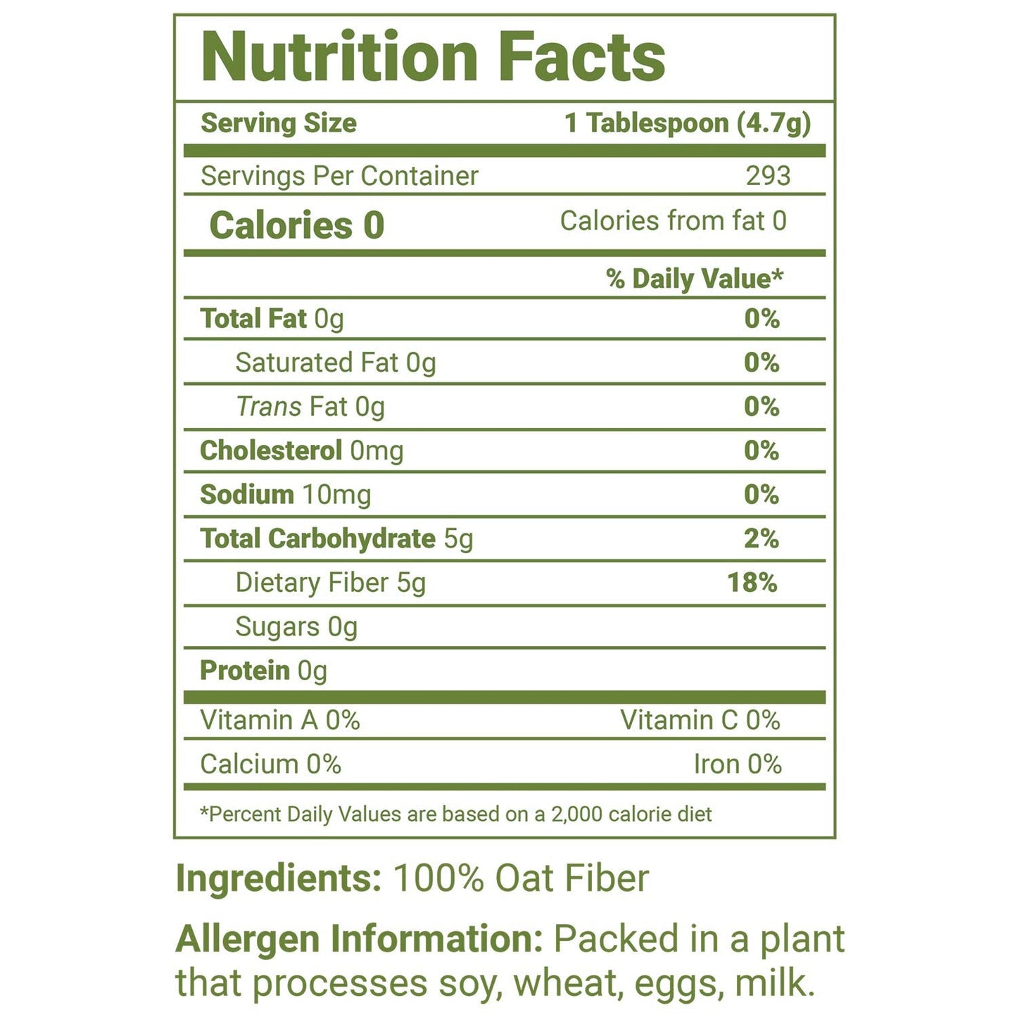LifeSource Oat Fiber 500 (1 lb) – Keto, Zero-Carb, Gluten-Free