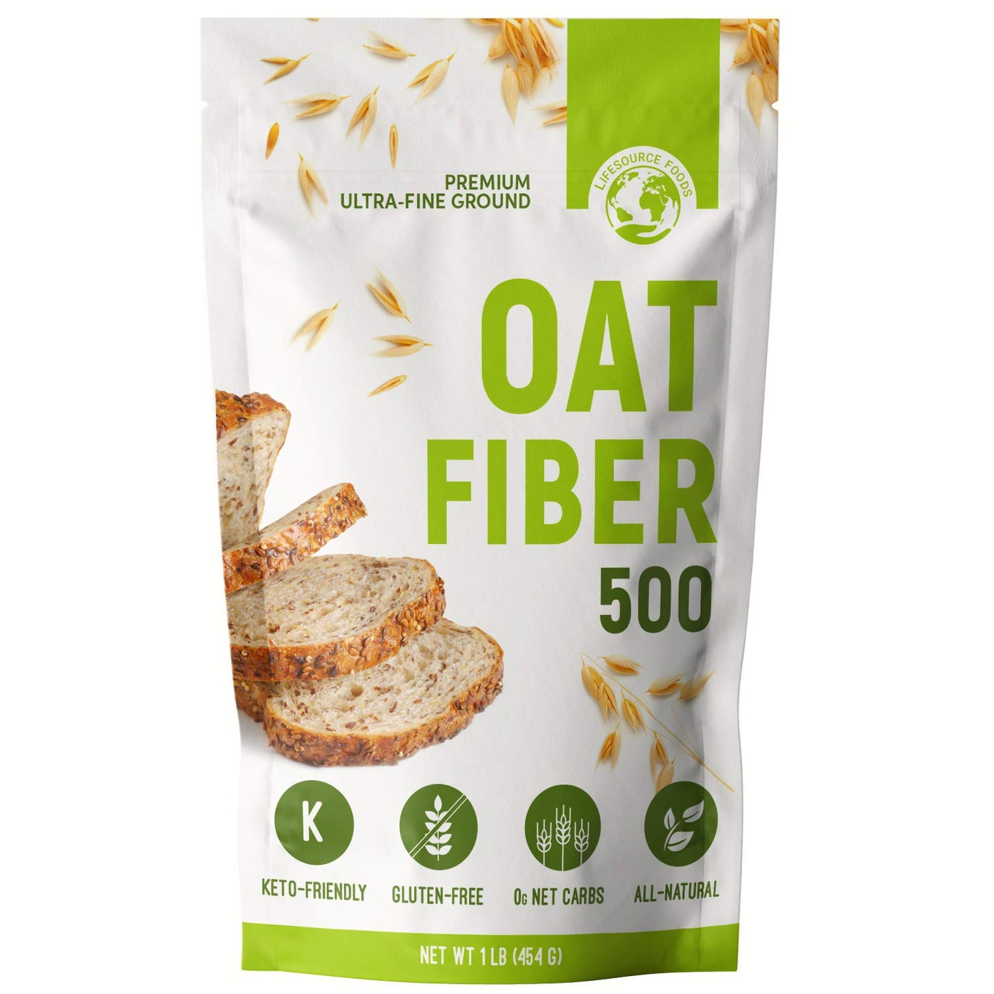LifeSource Oat Fiber 500 (1 lb) – Keto, Zero-Carb, Gluten-Free