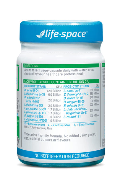 Life Space Probiotic for 60+ Years – 60 Capsules | Immune & Digestive Support