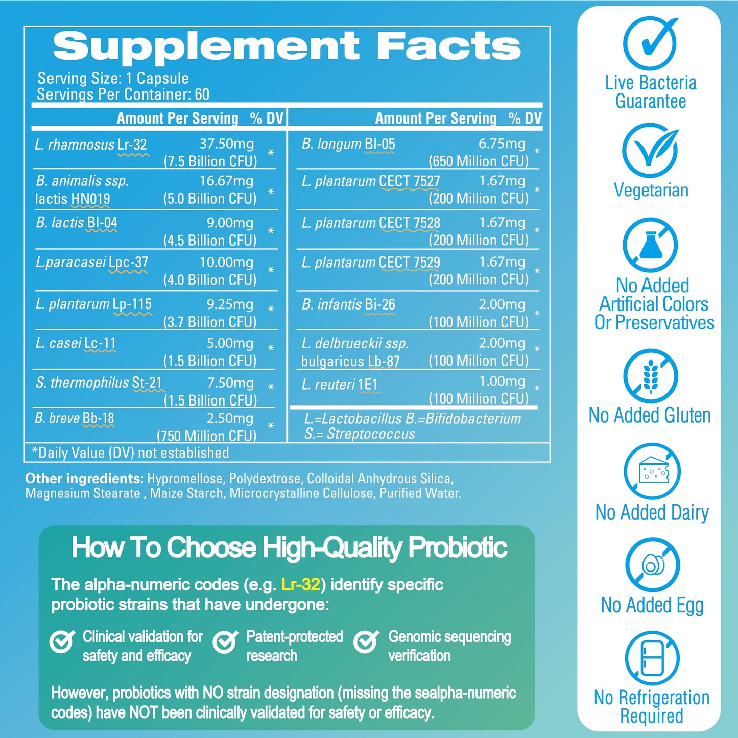 Life-Space Probiotic 60+ | 30B CFU, 60 Caps, Immune & GI Health