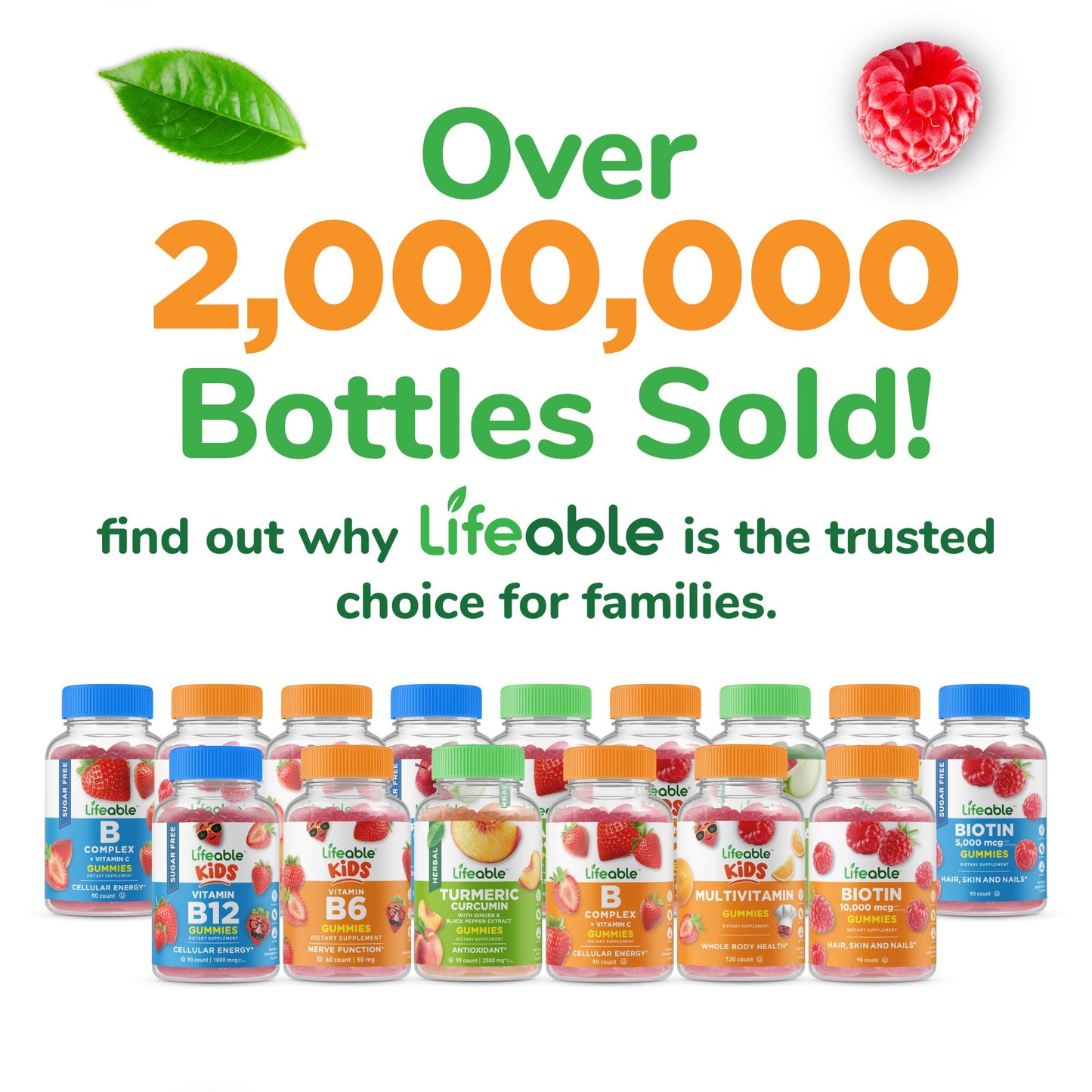 Lifeable Vitamin B Complex Gummies for Adults – Energy & Nervous System Support | Vegan (90 Gummies)