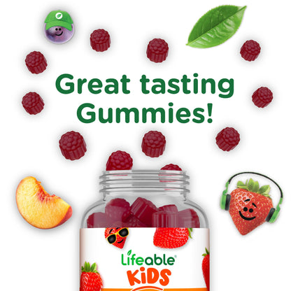 Lifeable Vitamin B6 Gummies for Kids – 50 mg per Gummy, 60 Gummies (2 Pack) – Vegan, Non-GMO, Gluten Free