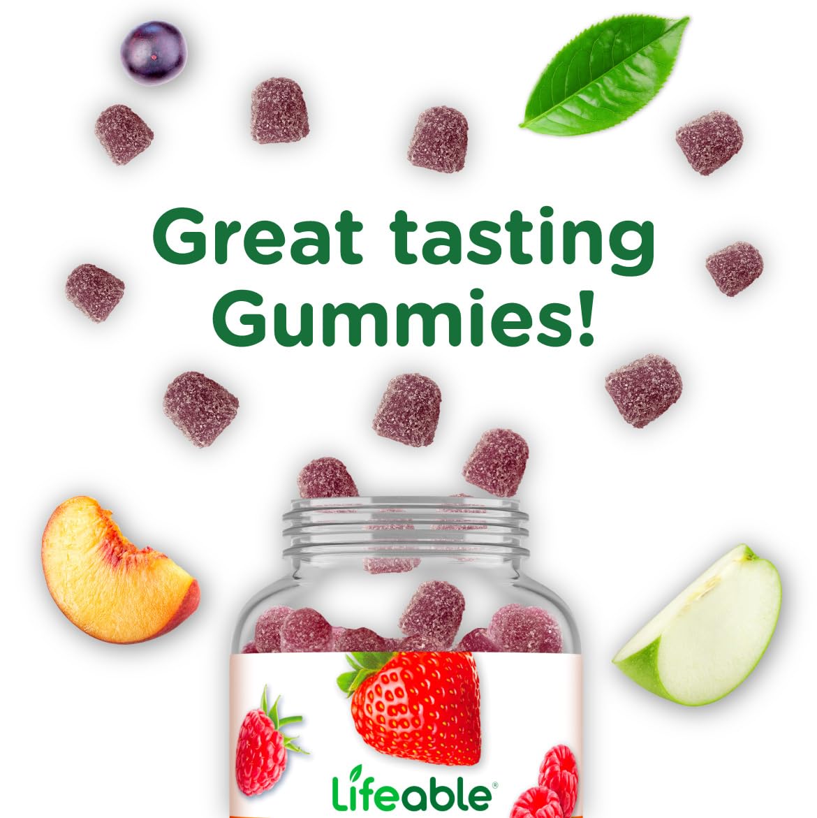 Lifeable Sugar Free Biotin Gummies 5000mcg | Hair, Skin & Nails | 90 Gummies