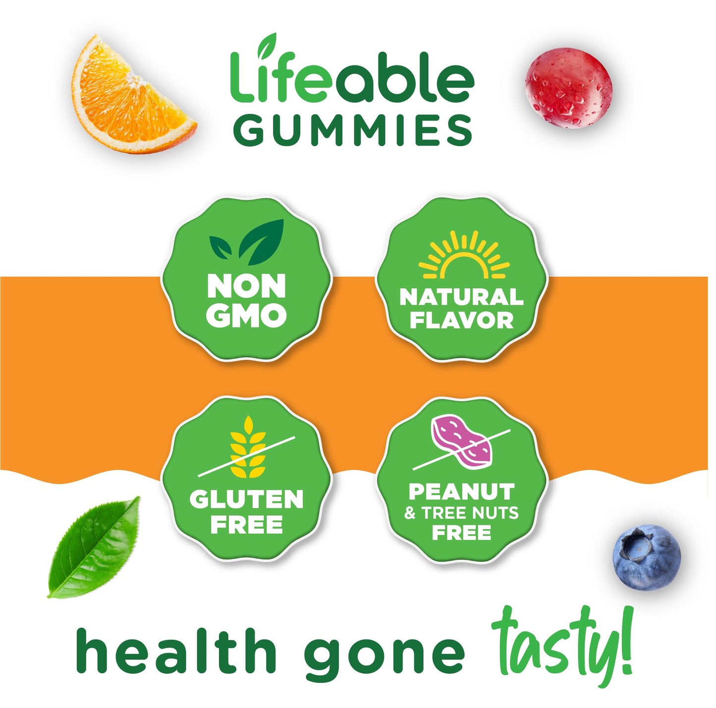 Lifeable Collagen Peptides Gummies 100mg Vitamin C – 90 Gummies