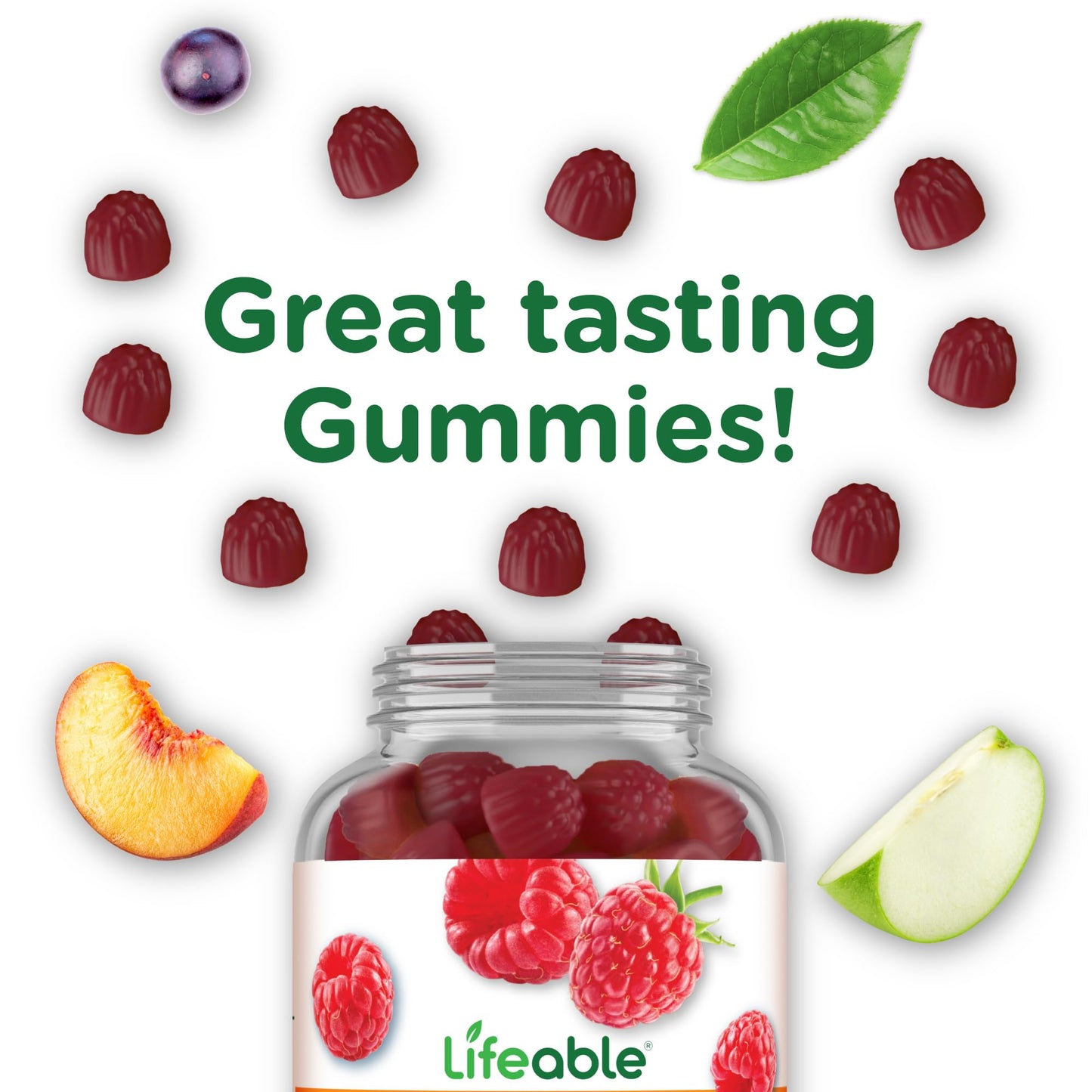 Lifeable Collagen Peptides Gummies 100mg Vitamin C – 90 Gummies