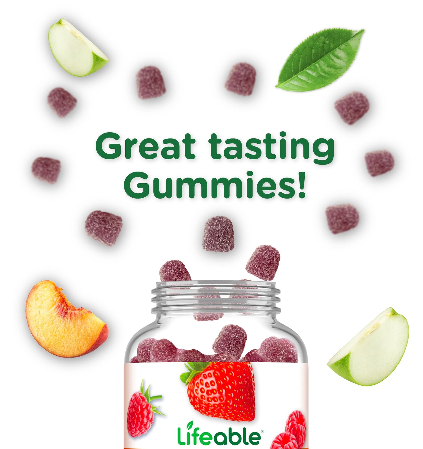 Lifeable Cranberry Gummies for Kids - 25,000 mg Equivalency | 60 Count | Vegan & Non-GMO