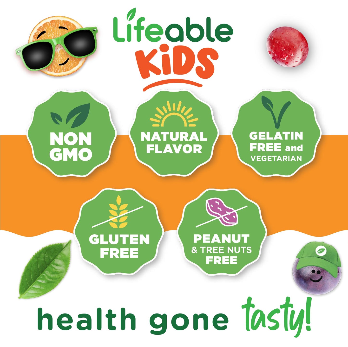 Lifeable Cranberry Gummies for Kids - 25,000 mg Equivalency | 60 Count | Vegan & Non-GMO