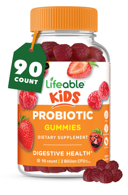 Kids Probiotics Gummies – 2 Billion CFU | Digestive & Immune Support | Lifeable