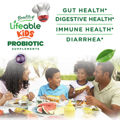 Kids Probiotics Gummies – 2 Billion CFU | Digestive & Immune Support | Lifeable