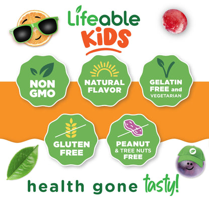 Kids Probiotics Gummies – 2 Billion CFU | Digestive & Immune Support | Lifeable