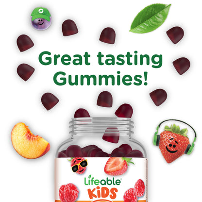 Lifeable Prebiotic Fiber Gummies for Kids – 5g Fiber, 90 Gummies | Digestive Health
