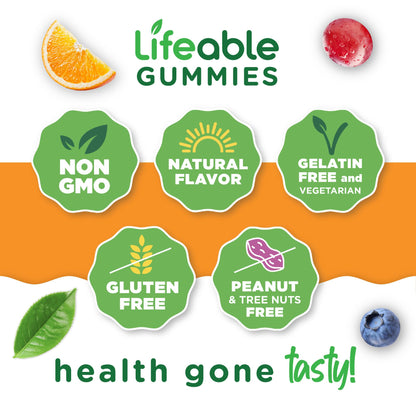 Lifeable Moringa Gummies for Adults – 4000mg Moringa Extract | 60 Gummies