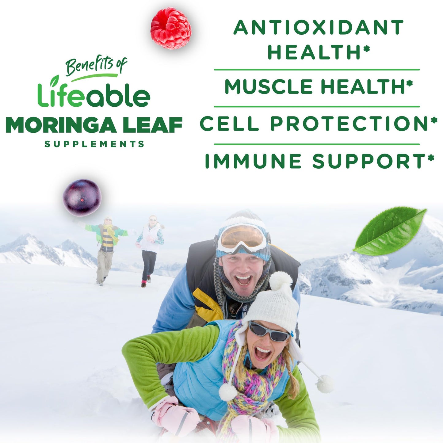 Lifeable Moringa Gummies for Adults – 4000mg Moringa Extract | 60 Gummies
