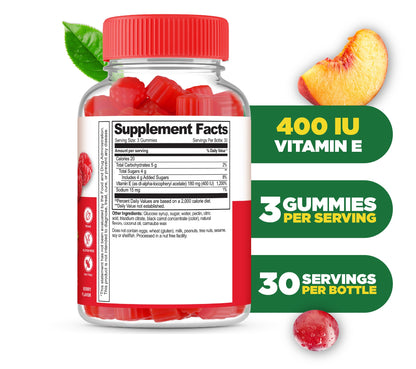 Lifeable Vitamin E Gummies 400 IU – 90 Gummies | Skin, Eye Health & Immune Support