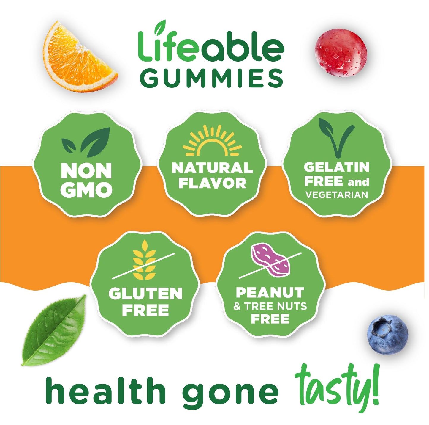 Lifeable Vitamin E Gummies 400 IU – 90 Gummies | Skin, Eye Health & Immune Support