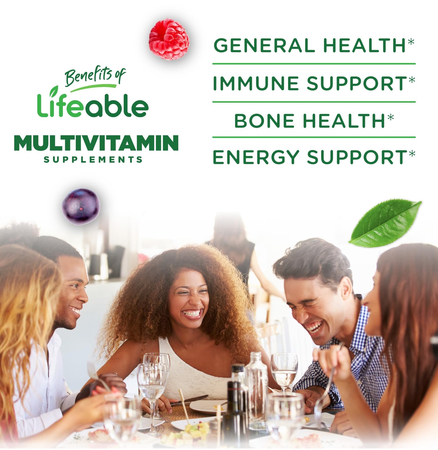 Lifeable Multivitamin with Iron for Adults | 13 Essential Vitamins & Minerals | Berry Flavor | 90 Gummies | Vegetarian & Non-GMO