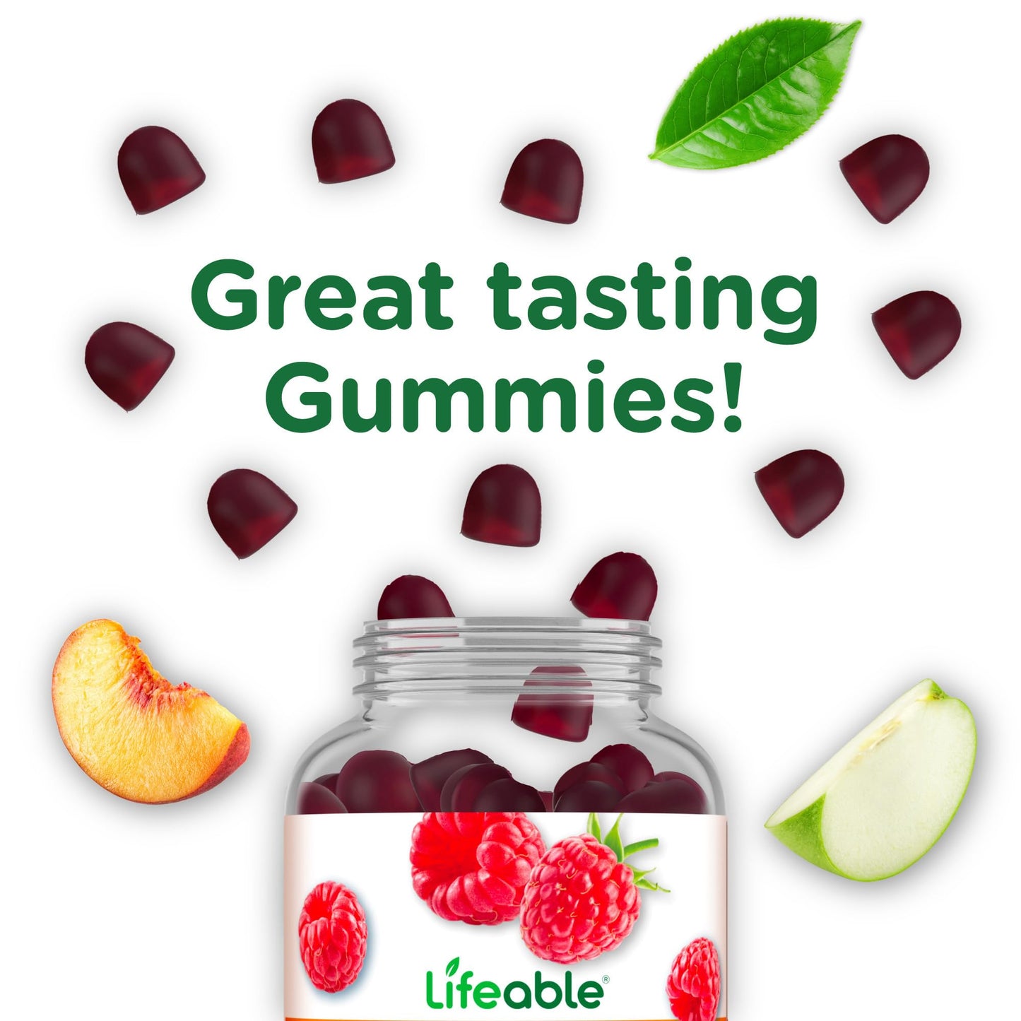 Lifeable Multivitamin with Iron for Adults | 13 Essential Vitamins & Minerals | Berry Flavor | 90 Gummies | Vegetarian & Non-GMO