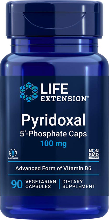 Life Extension P5P Vitamin B6 100 mg - 90 Veg Capsules