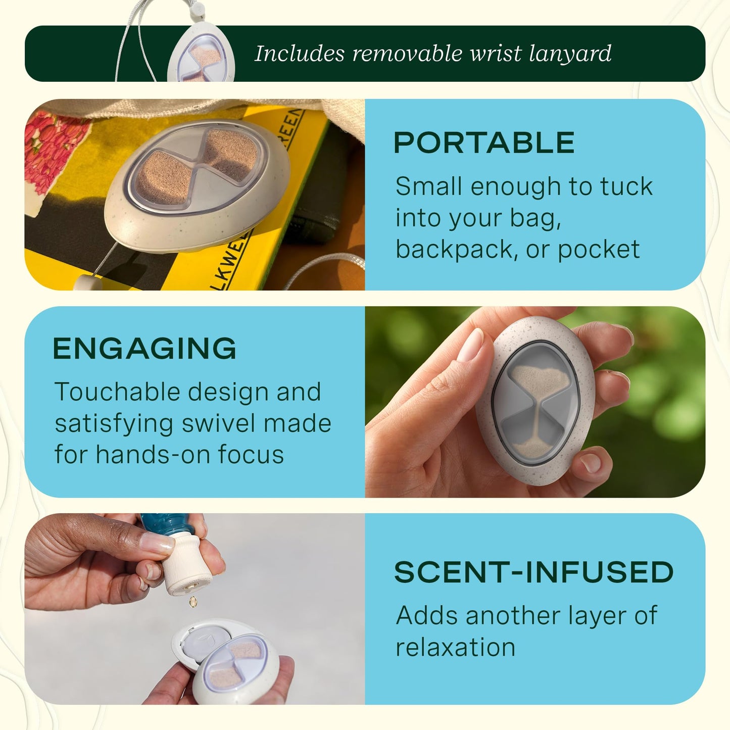 Lifelines Grounding Stone & Oil Gift Set – Fidget Gift for All Ages