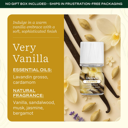 Lifelines ClickWick Very Vanilla 3-Pack – Essential Oil Blends for Lifelines Diffusers