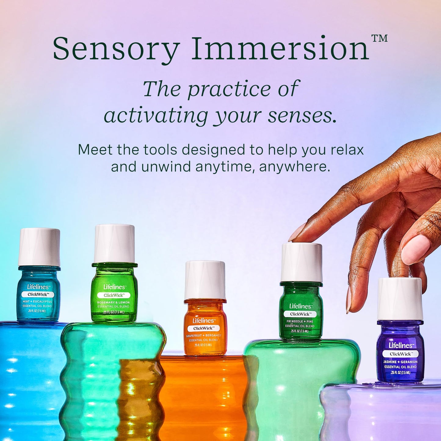 ClickWick Essential Oil Blends for Lifelines Diffusers — 4-Pack Discovery Set