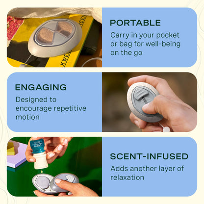 Lifelines Scent-Infused Grounding Stones 2-Pack – Portable Fidget Diffuser