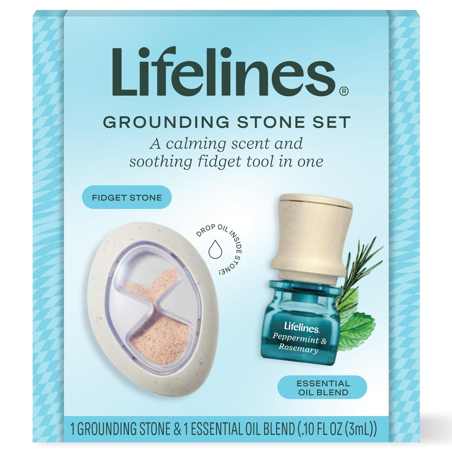 Lifelines Grounding Stone & Oil Gift Set – Fidget Gift for All Ages