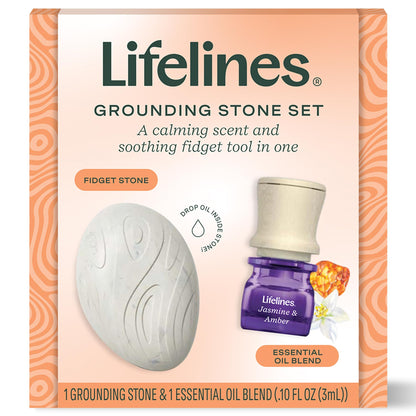 Lifelines Grounding Stone & Oil Gift Set – Fidgets for All Ages | Stocking Stuffers & Christmas Gifts