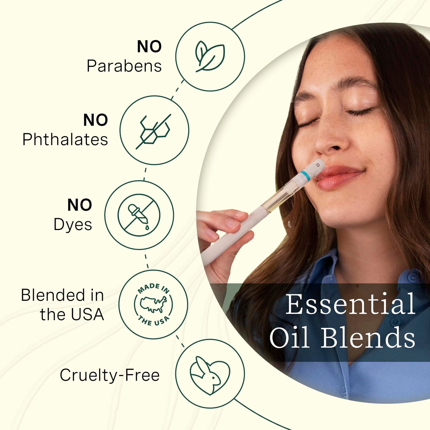 Lifelines Pen Diffuser – Crisp Mountain Air | 1mm Black Ballpoint Pen with Scented Essential Oil Blends