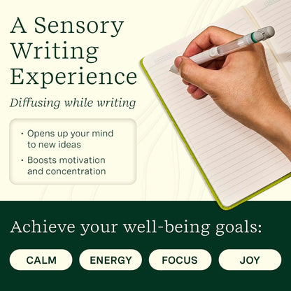 Lifelines Pen Diffuser – Crisp Mountain Air | 1mm Black Ballpoint Pen with Scented Essential Oil Blends