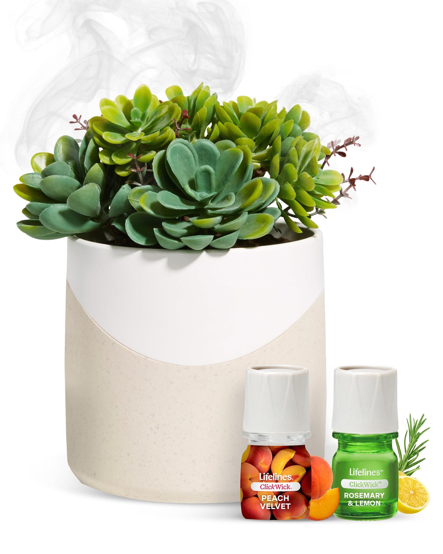 Lifelines Plant Diffuser Bundle – 2 ClickWick Blends | Rechargeable Aromatherapy