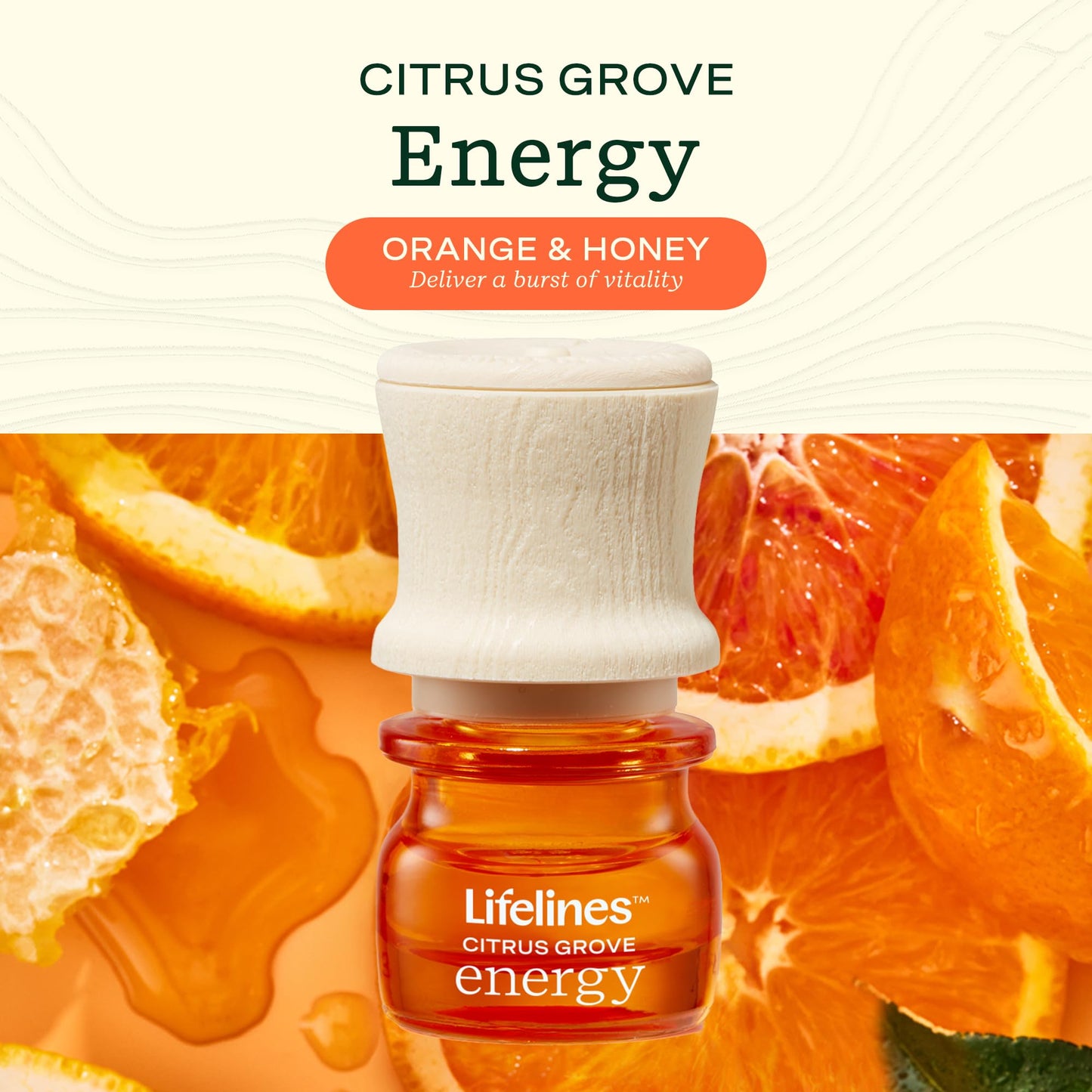 Lifelines Waves Ultrasonic Diffuser 200ml | Citrus Grove Essential Oil Blend | Aromatherapy, Lights, Timers & Auto-Shutoff
