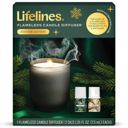 Lifelines Flameless Diffuser Winter Edition Gift Set – 2 ClickWick Blends