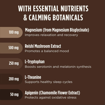 LIFESTACKS Calm Evening Tonic Sleep Powder - Cinnamon-Cocoa Nighttime Drink
