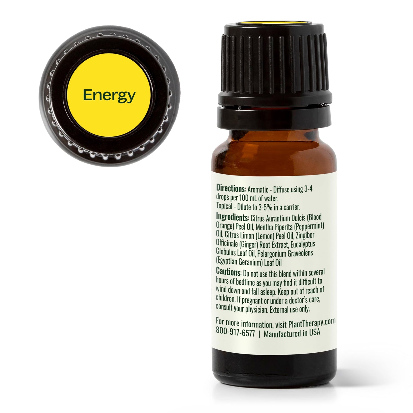 Plant Therapy Energy Essential Oil Blend 10 mL - Energizing, 100% Pure