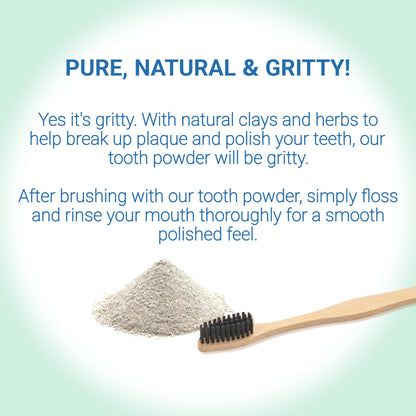 Remineralizing Tooth Powder - Cool Mint (Fluoride Free, SLS Free, Nano Free)