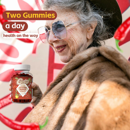 Cayenne Pepper Gummies with Hawthorn Berry — Cardiovascular & Immune Support (60 Count)
