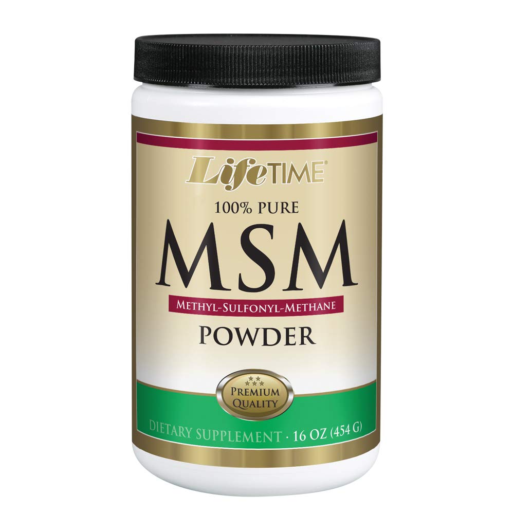 LIFETIME 100% Pure MSM (Methylsulfonylmethane) Powder | Supports Healthy Joints & Skin | 2500 mg Per Serving | 16 oz, 180 Servings
