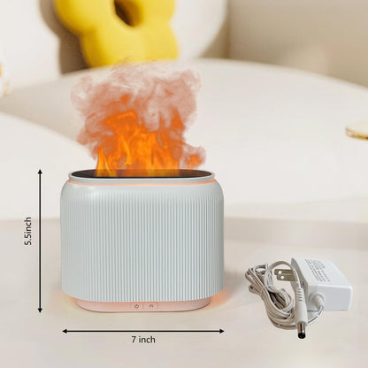 LIFFY Essential Oil Diffuser - Fireplace Flame, LED Mood Lights & Quiet Humidifier