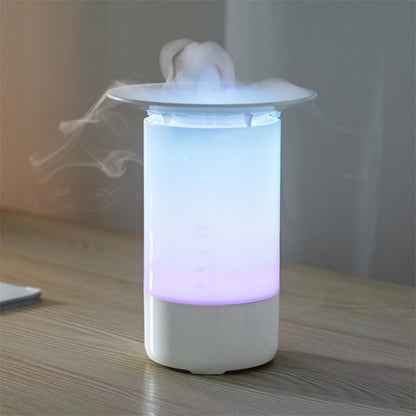 Lifgtzyn Essential Oil Diffuser for Home 100ml Humidifier – USB Powered, 7 LED Lights, Auto Shut-Off, White