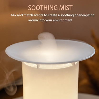 Lifgtzyn Essential Oil Diffuser for Home 100ml Humidifier – USB Powered, 7 LED Lights, Auto Shut-Off, White